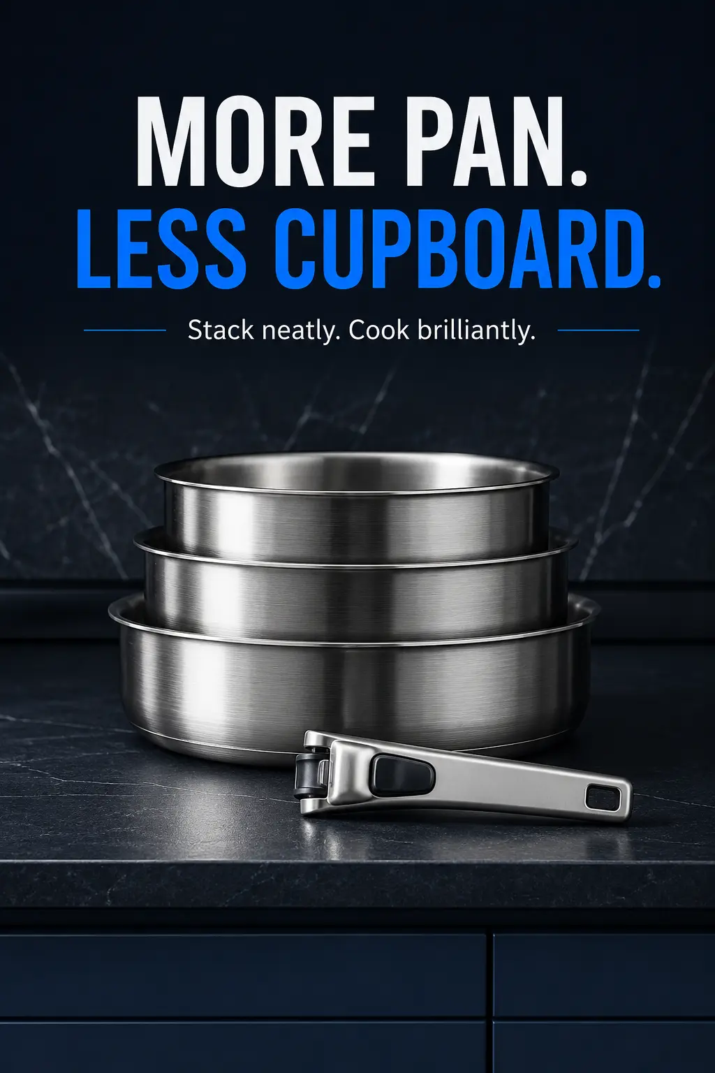 Stackable cookware advertising concept